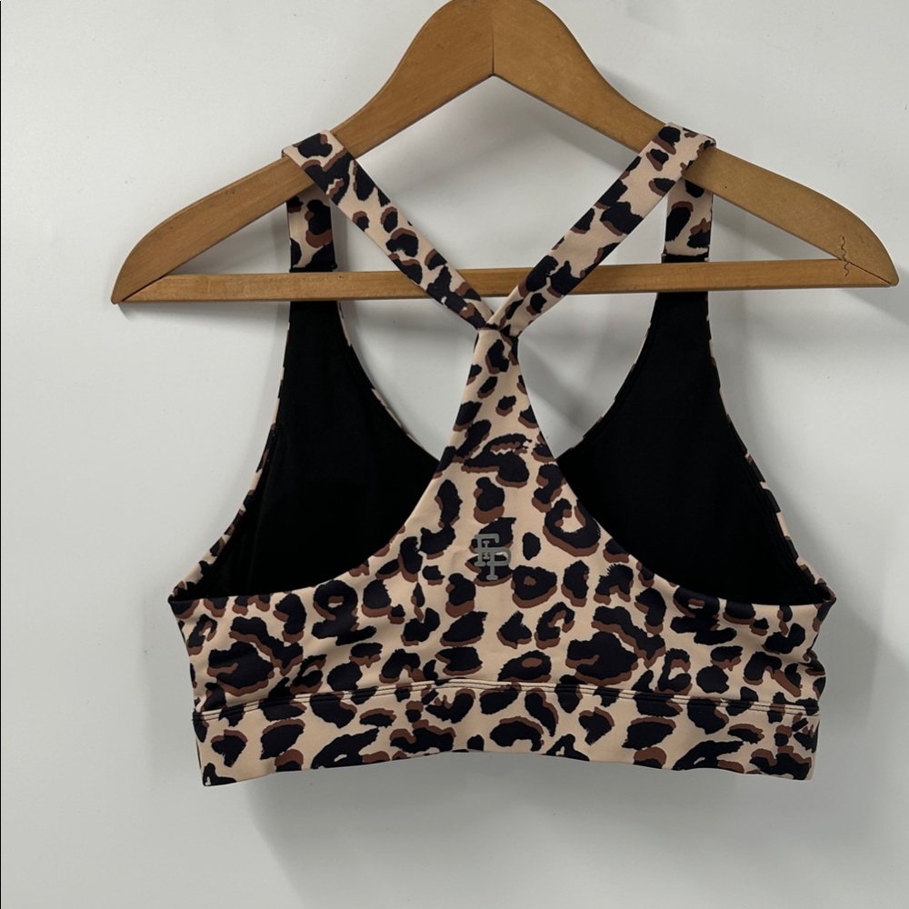 Flex it Pink Leopard and Blue Women's Sports Bras - Picture 3 of 8